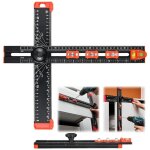 R�gle de positionnement de per�age 4 en 1 en aluminium avec double niveau � bulle - longueur et angle ...