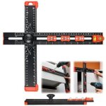 R�gle de positionnement de per�age 4 en 1 en aluminium avec double niveau � bulle - longueur et angle ...