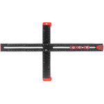 R�gle de positionnement de per�age 4 en 1, carr� en t multi - angle r�glable de 60 cm avec 3 curseurs ...