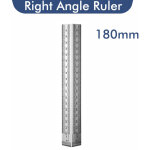 R�gle de tra�age multifonction en acier inoxydable - avec �querre, per�ages et graduation pour menuiserie ...