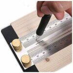 Alovez - rgle t pour le travail du bois de haute prcision, rgle de traage outils de marquage de menuiserie ...