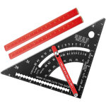 R�gle triangulaire combin�e r�glable, carr� de charpentier de 7 pouces, angle de 80 �, chevron avec 2 ...