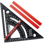 R�gle triangulaire combin�e r�glable, carr� de charpentier de 7 pouces, angle de 80 �, chevron avec 2 ...