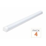 R�glette led 60cm 24w (pack de 4) - blanc neutre 4000k - 5500k silamp