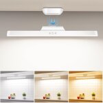Reglette led cuisine rechargeable usb, 3000mah lampe murale sans fil, lumiere magnetique, barre eclairage ...