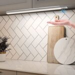 [jamais utilis�] reglette led cuisine sous meuble avec capteur, 60 cm lampe de placard 2 en 1 rechargeable ...