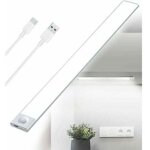 Reglette led cuisine sous meuble rechargeable usb, lumi�re tricolore, 2500mah 40cm dimmable lampe placard ...