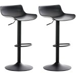 Rglez 2 tabourets lgantes avec cadre robuste et sige ergonomique diverses couleurs colore : noir