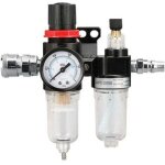 R�gulateur de pression d'air comprim� 1 / 4 pouces, s�parateur d'eau, air comprim� avec manom�tre, s�parateur ...