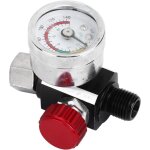 R�gulateur de pression d'air g1 / 4, vanne de r�glage d'a�rographe 0 - 140psi 0 - 10bar, pour sablage, ...