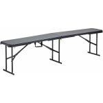 Rekkem - banc pliant noir 3 places 180cm