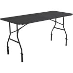 Rekkem - table pliante noire avec 4 réhausses Rekkem - table pliante noire avec 4 réhausses