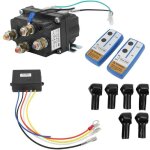 Relais de treuil �lectrique professionnel enduit de poudre de surface noire dc 12v 250a pour 2000lb - ...