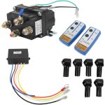 Relais de treuil électrique professionnel enduit de poudre de surface noire dc 12v 250a pour 2000lb - ... Relais de treuil électrique professionnel enduit de poudre de surface noire dc 12v 250a pour 2000lb - ...