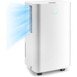 Dshumidificateur lectrique 12l / jour rservoir d'eau 2 l, dshumidificateur d'air silencieux portable ...