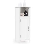 Relax4life - meuble de salle de bain sur pied, meuble de rangement en blanc avec porte simple et Étagère ... Relax4life - meuble de salle de bain sur pied, meuble de rangement en blanc avec porte simple et Étagère ...