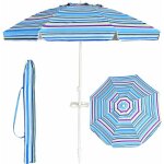 Parasol de plage inclinable avec mât démontable et pieds à vrille, parapluie de soleil à 8 baleines résistant ... Parasol de plage inclinable avec mât démontable et pieds à vrille, parapluie de soleil à 8 baleines résistant ...
