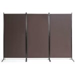 Relax4life - paravent 3 pcs en polyester 260x183 cm avec cadre en mtal, cloison de sparation avec charnires ...