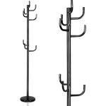Relax4life - porte - manteau sur pied 8 crochets en fer, perroquet porte - manteaux penderie portant ...