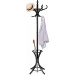 Relax4life porte - manteau sur pied en bois massif avec 12 crochets, perroquet porte - manteaux penderie ...