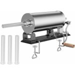 Relax4life - poussoir � saucisse manuel horizontal 3, 6l / 4, 8l cylindre en inox 4 entonnoirs �quip�s ...