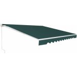 Store banne rtractable manuel en alu avec manivelle, auvent en polyester avec angle rglable 5 - 35 ...