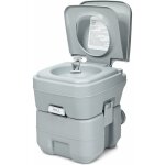 Relax4life - toilette portable 20l wc chimique pour camping, chantier, bateau, gris Relax4life - toilette portable 20l wc chimique pour camping, chantier, bateau, gris