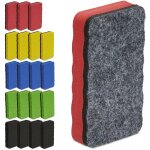 Lot de 20 �ponges pour tableau de conf�rence, carr�es, magn�tiques, hxlxp : 2x10, 5x5, 5 cm, eva, multicolore ...