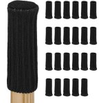 Relaxdays lot de 24 chaussettes pour chaises, tables & divers meubles, protections rondes pour sol, �lastiques ...