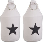 Relaxdays - 2x cale porte bloqueur de porte tissu toile sable poigne arrt de porte butoir de porte ...