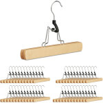 48x cintres pinces pantalons, crochet pivotant 360°, bois, jupes feutre hxlxp: 17 x 25 x 2, 3 cm, nature ... 48x cintres pinces pantalons, crochet pivotant 360°, bois, jupes feutre hxlxp: 17 x 25 x 2, 3 cm, nature ...