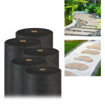 Relaxdays - 5x toile anti - mauvaises herbes 50 m, bche tisse, toile 150g / m paillage, rsiste rayons ...
