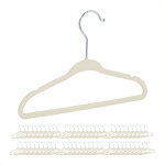 60x cintres enfants, set velours, cintres b�b� d�coratif chemises antid�rapant crochet rotatif beige