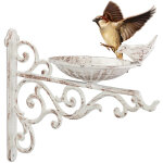 Relaxdays abreuvoir en fonte pour mur, bain vintage , oiseaux sauvages dco jardin hxlxp: 24x28x14cm, ...