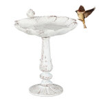 Abreuvoir oiseaux, fonte de fer, dcoration jardins, style antique, mangeoire sur pied, 40 cm de haut, ...