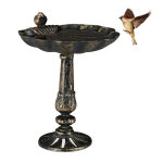 Abreuvoir oiseaux, fonte de fer, dcoration jardins, style antique, mangeoire sur pied, 40 cm de haut, ...