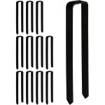 Ancres, lot de 12, fixation de rosi�re, forme u, grand, xxl, hlp: 30 x 6, 5 x 2, 5 cm, ancre en acier, ...