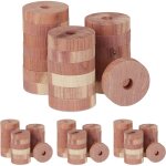 Anneaux anti - mites bois de cdre, lot de 80, armoire vtement, pige, rpulsif naturel, 4 cm, nature ...
