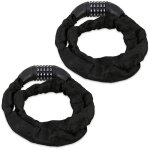 Relaxdays - antivol v�lo en lot de 2, cadenas � code, chaine anti - vol pour v�lo, moto ou poussette, ...