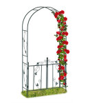 Arche de rosiers porte, arcade, treillis plantes grimpantes, tuteur m�tal, 230 x 113, 5 x 36, 5 cm, vert ...