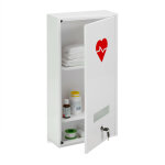 Relaxdays - armoire  pharmacie, verrouillable, 3 niveaux, acier, hlp: 60x30x12 cm, tagre  mdicaments, ...