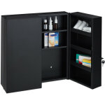 Relaxdays - armoire  pharmacie xxl, verrouillable, 11 niveaux, acier, hlp: 53, 5x53x19 cm, armoire 2 ...