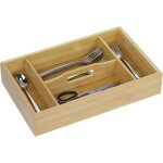 Bac à couverts en bambou, 4 compartiments, organiseur à poignée, dimensions hxlxp : env. 7x37x23 cm, ... Bac à couverts en bambou, 4 compartiments, organiseur à poignée, dimensions hxlxp : env. 7x37x23 cm, ...