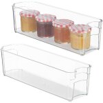 Relaxdays - bac de rangement, lot de 2, organiseur de cuisine étroit avec poignées, pour aliments, 10 ... Relaxdays - bac de rangement, lot de 2, organiseur de cuisine étroit avec poignées, pour aliments, 10 ...