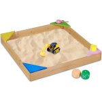 Bac � sable, 4 assises d'angle, h x l x p: 11, 5 x 90 x 90 cm, jeu de sable jardin, en bois de sapin ...