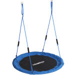 Relaxdays balan�oire nid ronde, poign�es rembourr�es, enfants, r�glable, ext�rieur, �120 cm, 100 kg, ...