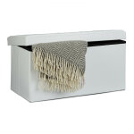 Relaxdays - banc de rangement pratique en simili cuir, 2 places, capacit de charge 300 kg, hlp : 38 ...