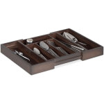 Boîte à couverts tiroir, extensible, largeur variable, 5 - 7 casiers, organiseur bambou, hlp 5x48x33, ... Boîte à couverts tiroir, extensible, largeur variable, 5 - 7 casiers, organiseur bambou, hlp 5x48x33, ...
