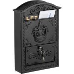 Boite aux lettres, design rétro, 2 clés, jolis détails, h x l x p : 42 x 28 x 10 cm, noir et doré - relaxdays ... Boite aux lettres, design rétro, 2 clés, jolis détails, h x l x p : 42 x 28 x 10 cm, noir et doré - relaxdays ...