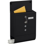 Relaxdays boite aux lettres, mtal, 4 cls, porte - journaux, design sobre, h x l x p : 38 x 31 x 14 ...